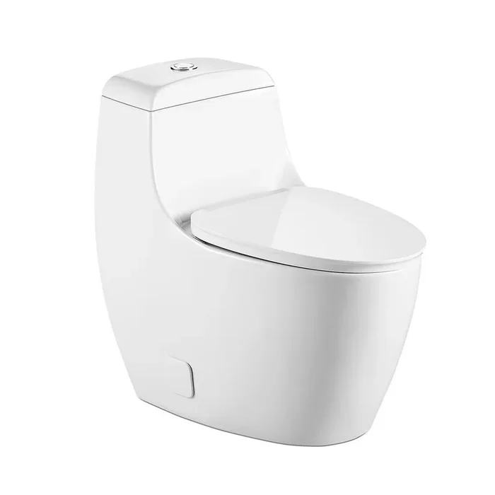 0.8 GPF/1.28 GPF Dual Flush Square Shape Ceramic Elongated Toilet Including Toilet Square Only Seat in White