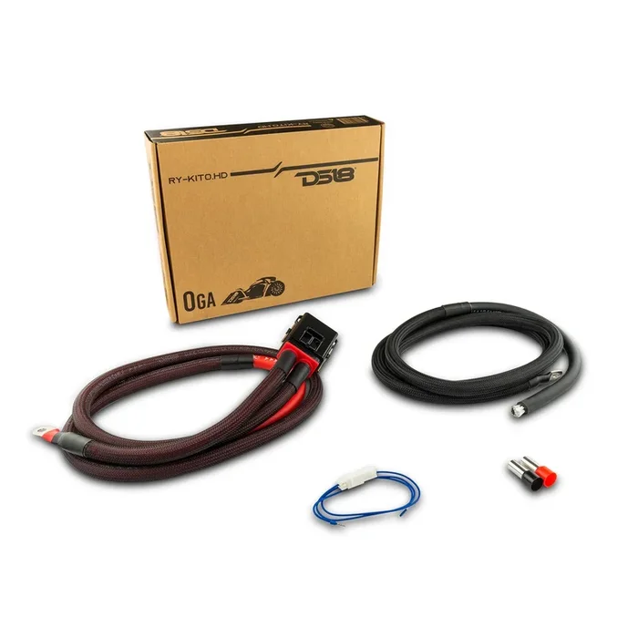 0-GA Ryder OFC Amplifier Installation Kit for Harley Davidson – RED