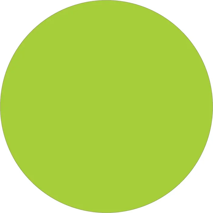 1 1/2″ Fluorescent Green Inventory Circle Labels 500/Roll