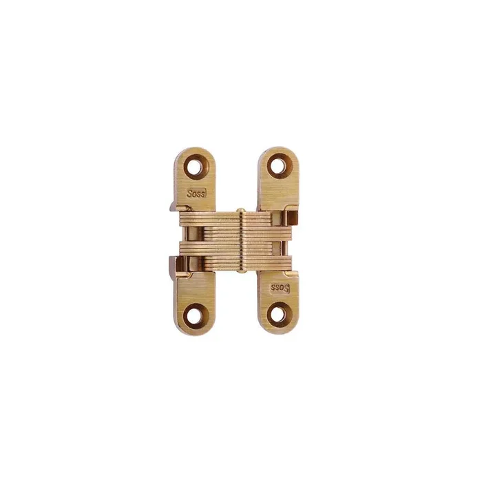1/2 in. 2-3/8 in. Satin Brass Invisible Hinge
