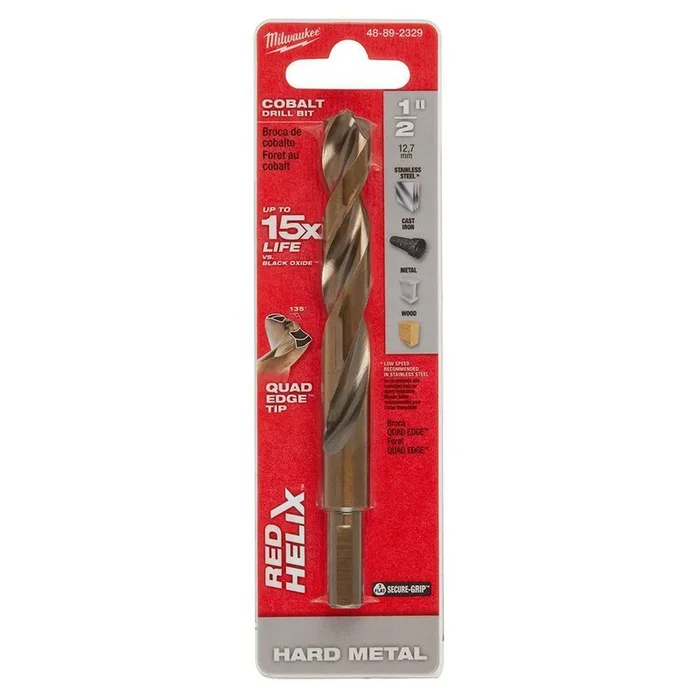 1/2 in. Cobalt Red Helix Twist Drill Bit