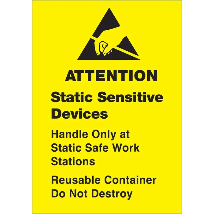 1 3/4 x 2 1/2″ – “Static Sensitive Devices” Labels 500/Roll