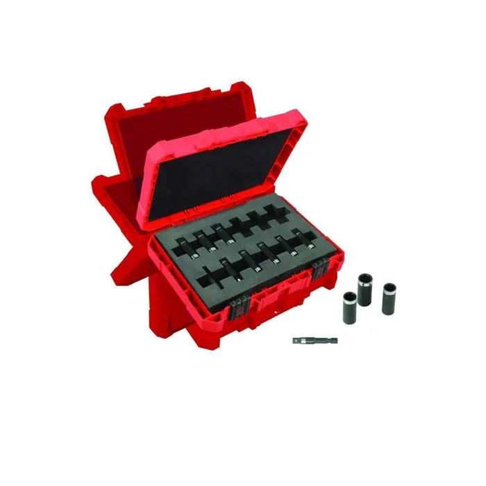1/4 in. Drive Metric Shockwave Impact Duty Deep Well Socket Set (12-Piece)