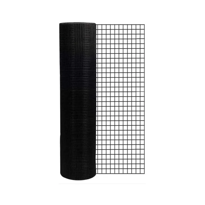 1/4 in. x 2 ft. x 50 ft. 21 Gauge Black Vinyl Coated Hardware Cloth Welded Cage Wire Chicken Fence Mesh