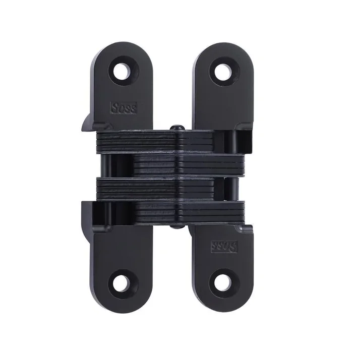 1 in. x 4-5/8 in. Black E-Coat Invisible Hinge