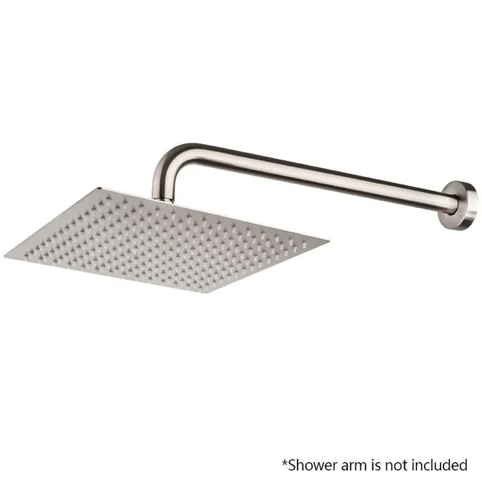1-Spray Patterns 16 in. Ceiling Mount Rainfall Fixed Shower Head with Silicone Nozzle in Brushed Nickel