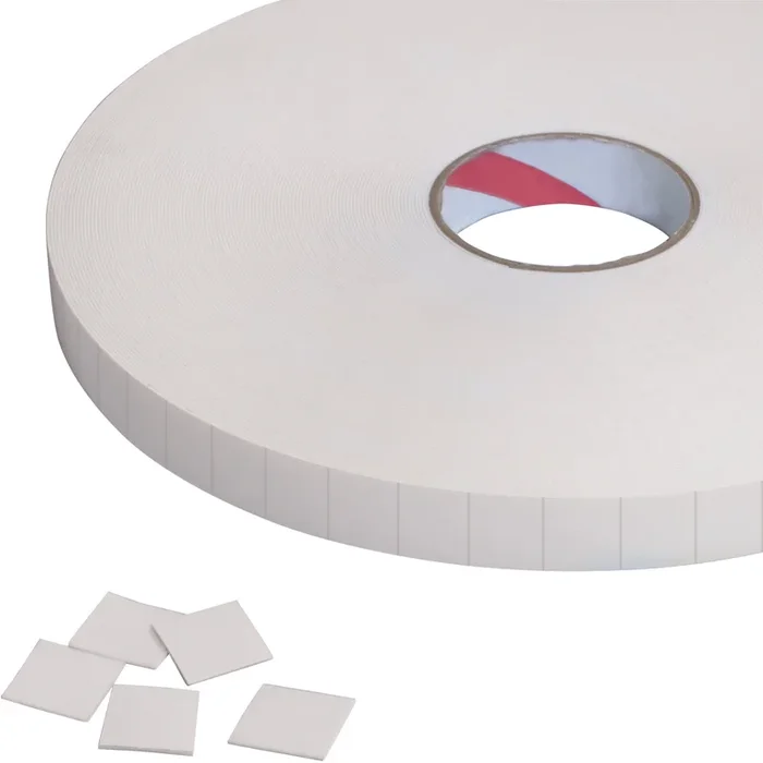 1 x 1″ 1/16″ Removable Double Sided Foam Squares 324/Case
