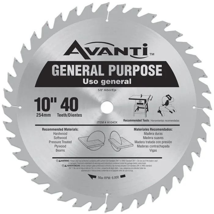 10 in. x 40-Teeth General-Purpose Saw Blade