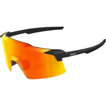100% Aerocraft Sunglasses – Soft Tact Black – HiPER Red 60032-00010