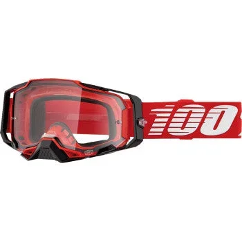 100% Armega Goggle – Red – Clear 50004-00033