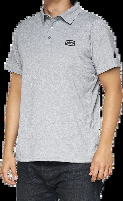 100% Corpo Polo Shirt – Heather Gray/Black – Medium 35019-439-11