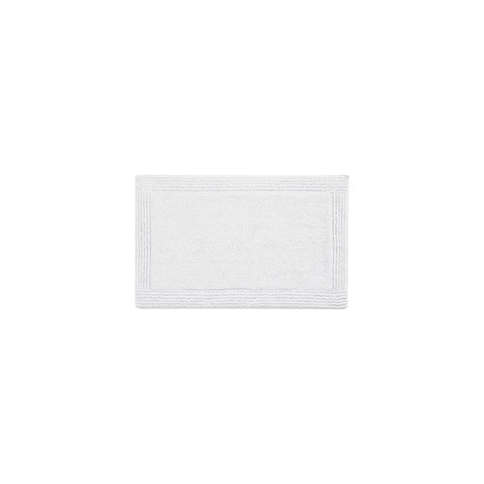 100% Cotton Tufted 3000 Gsm Reversible Bath Rug White Cotton