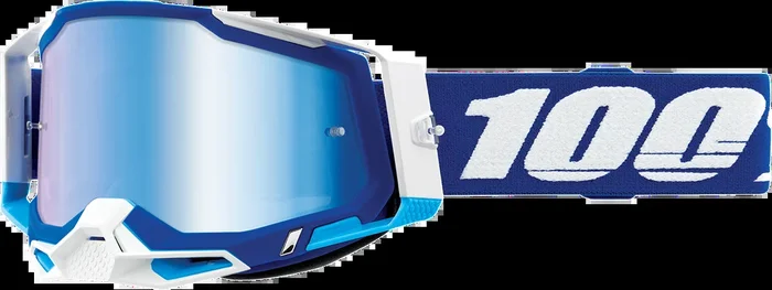 100% Racecraft 2 Goggles – Blue – Blue Mirror 50010-00002