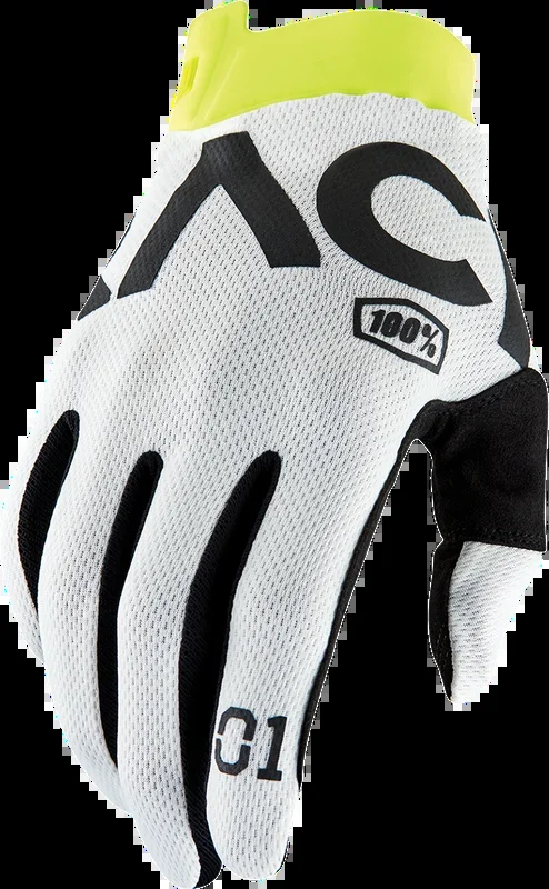 100% Racr iTrack Gloves – White – Small 10015-010-10