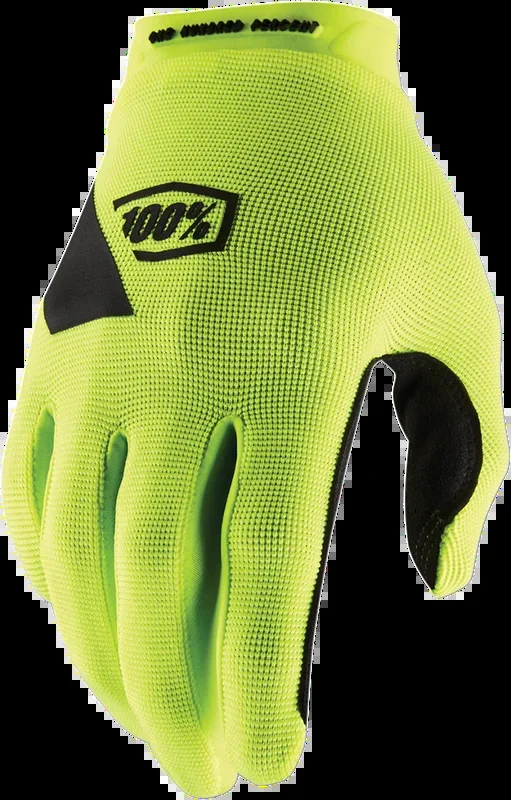 100% Ridecamp Gloves – Fluo Yellow – Large 10011-00012