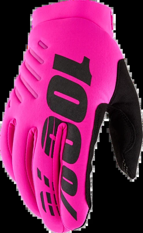 100% Women’s Brisker Gloves – Neon Pink/Black – XL 10005-00009