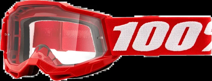 100% Youth Accuri 2 Goggles – Red – Clear 50024-00002