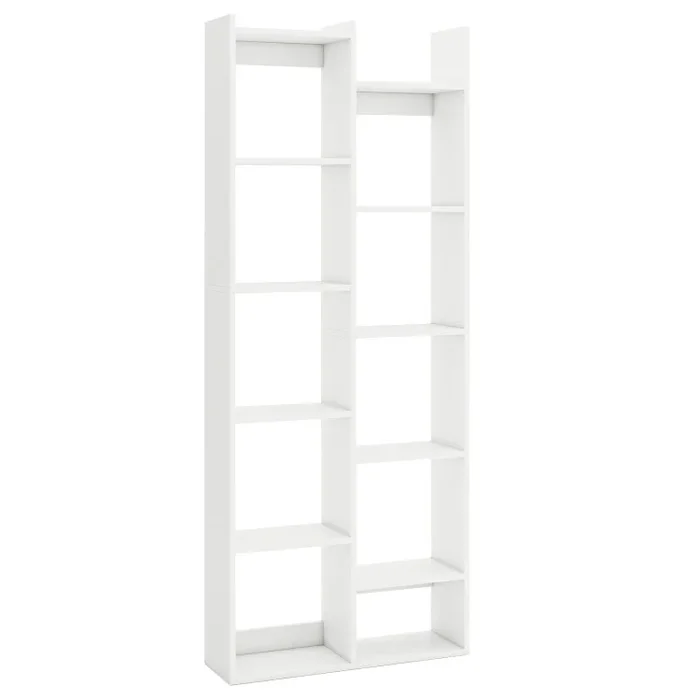 11-Tier Modern Book Organizer Bookcase with Anti-Tipping Kits