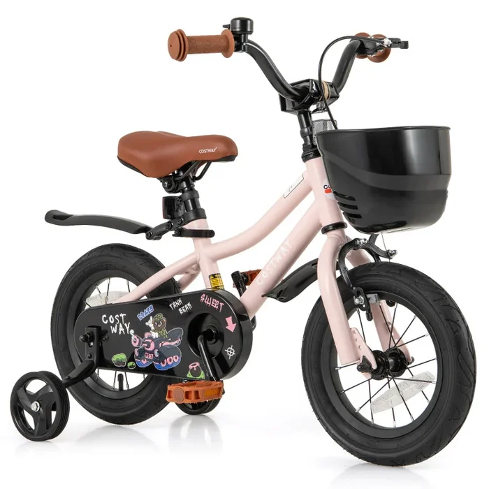 12/14/16/18 Inches Kids Bike with Basket and Adjustable Handlebar for 3-8 Years Old