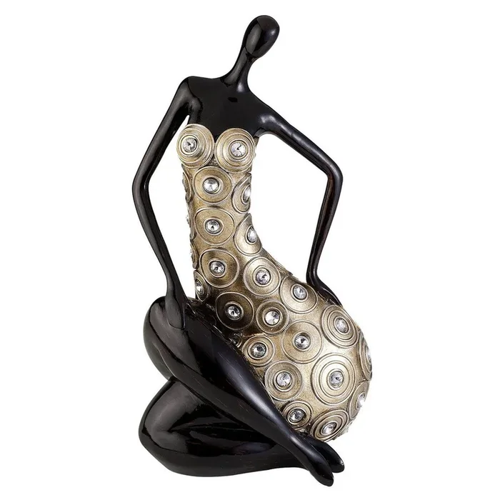 12.25″ Tall Polyresin Decorative Sitting Woman Statue” Twilight” Multicolor Polyresin