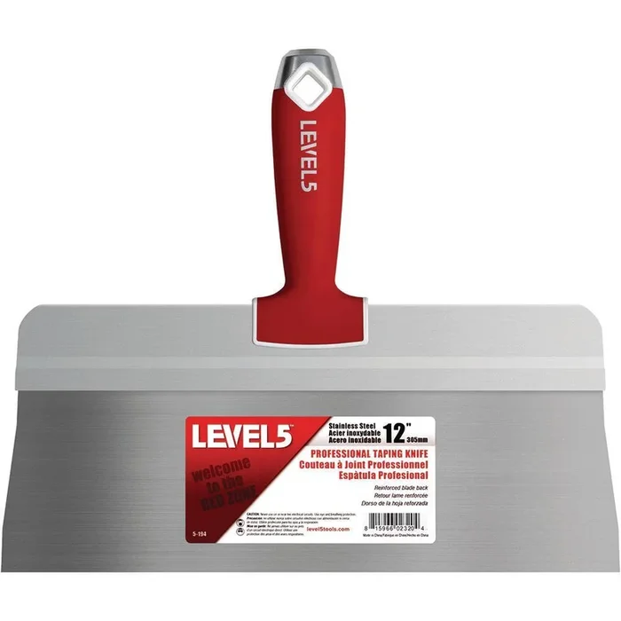 12 in. Stainless Steel Big Back Taping Knife with Soft Grip Handle