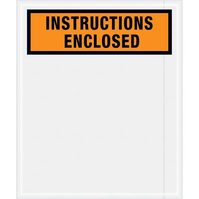 12 x 10 Orange Instructions Enclosed Envelopes 500/Case