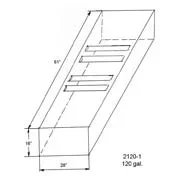 120 Gallon Plastic Marine and RV Water or Waste Holding Tank