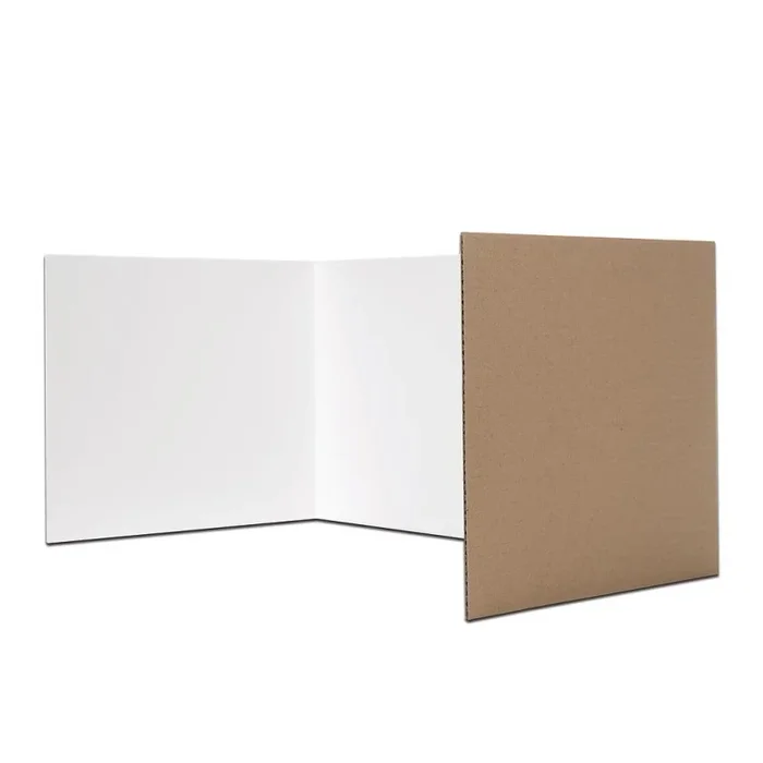 12Ct White 12″ Corrugated Paper Study Carrel