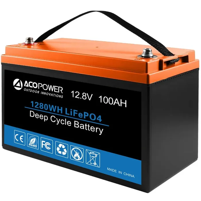 12V 100Ah LiFePO4 Deep Cycle Lithium Battery by ACOPOWER