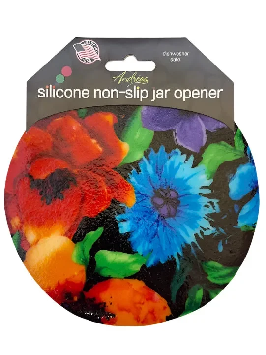 13 Jar Opener -Blue/Red Flower