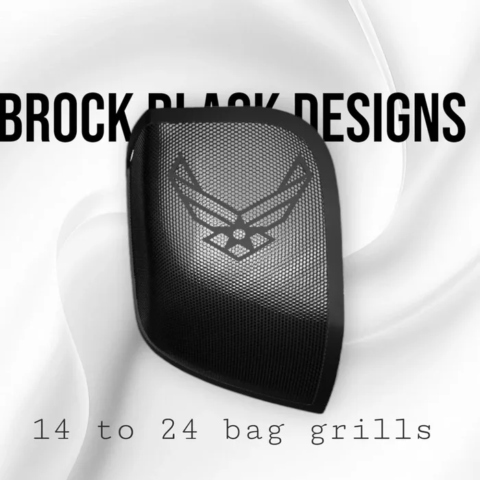 14-24 Harley Davidson bag lid Speaker Grill Cover Air Force