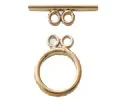 14kt Gold Filled 2-Strand Smooth Toggle Clasp – 15mm