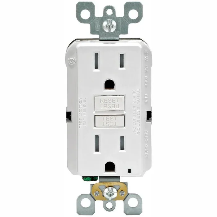 15 Amp 125-Volt Duplex SmarTest Self-Test SmartlockPro Tamper Resistant GFCI Outlet, White (4-Pack)