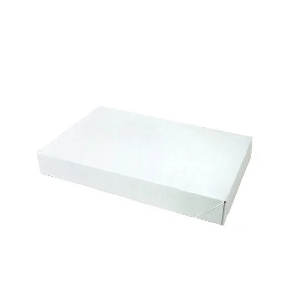 15 x 9 1/2 x 2 White Apparel Box – Matte Finish 100/Case