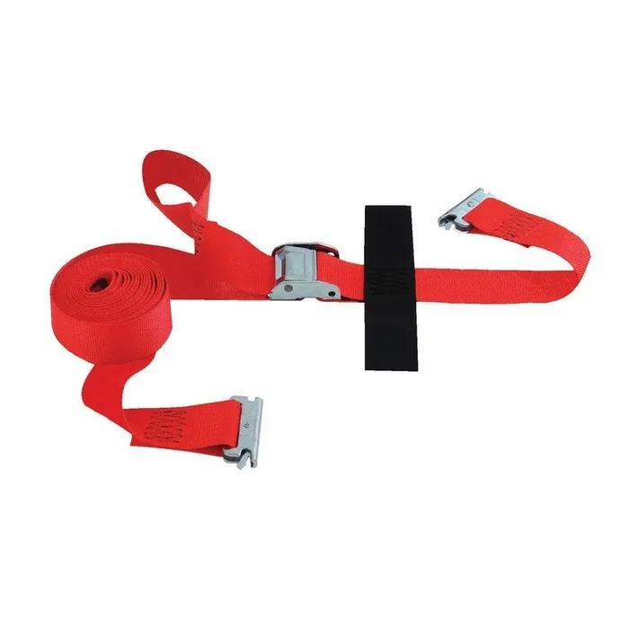 16 ft. x 2 in. Cam Buckle E-Strap with Hook and Looper Storage Fastener in Red