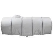 1610 Gallon Plastic Horizontal Elliptical Leg Tank with Bottom Drain