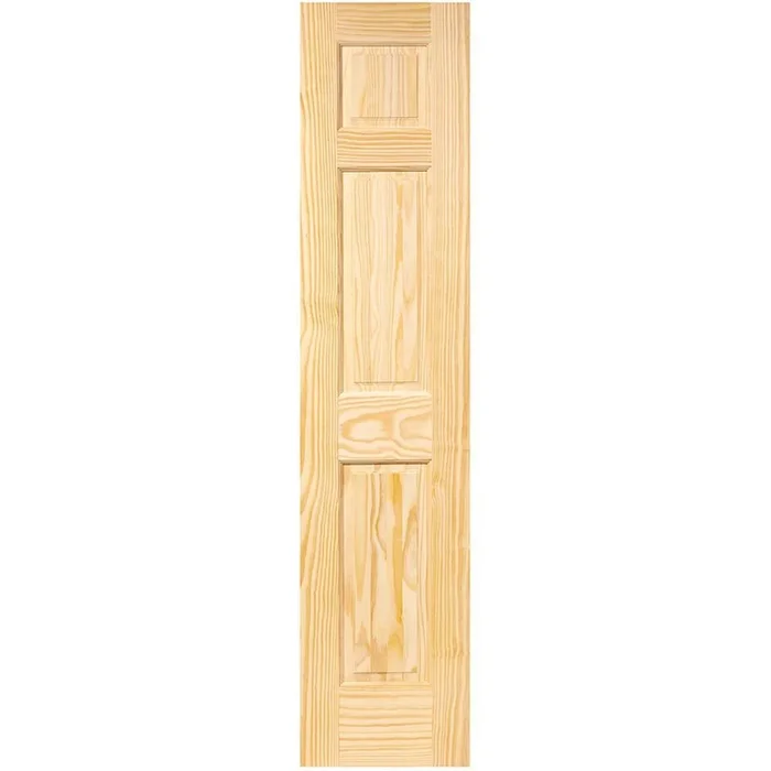 18 in. x 96 in. 6-Panel Pine Unfinished Solid Core Interior Door Slab