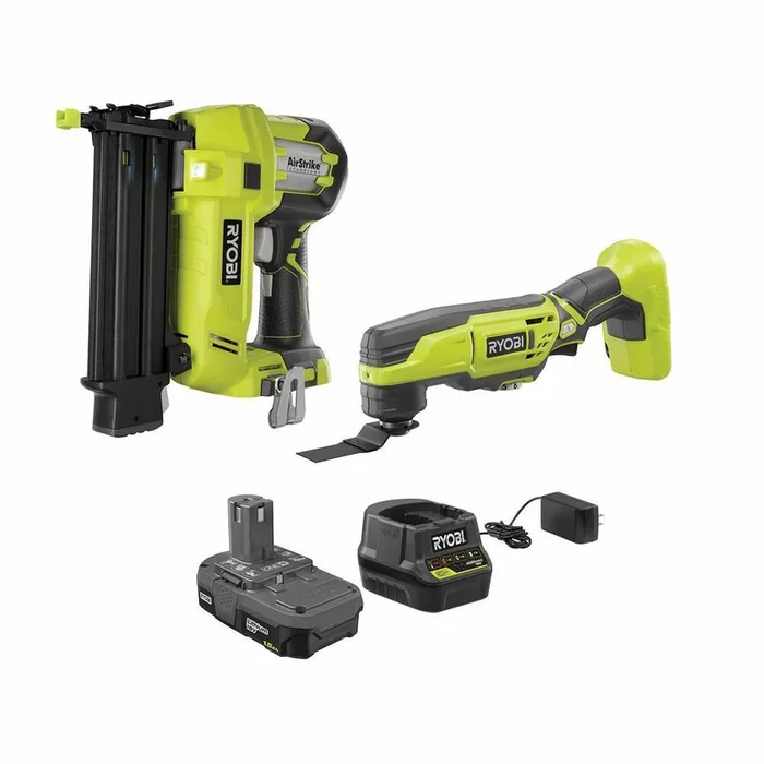 18V ONE+ Cordless 18-Gauge Brad Nailer and Multi-Tool Combo Kit with (1) 1.5 Ah Battery and Charger