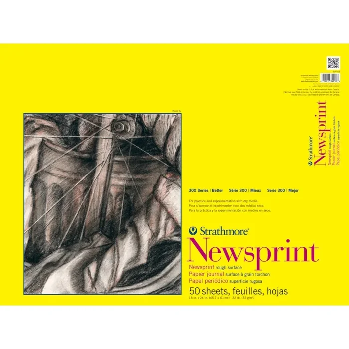 18X24 300 Series Newsprint Papr Pad Tape Binding 50 Sheets