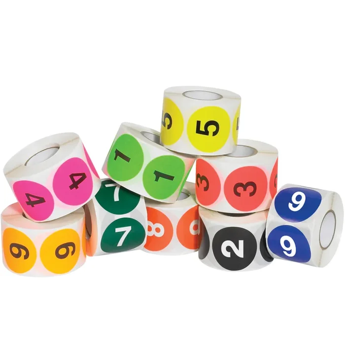 2″ Circle Easy Order Packs Numbers (1-10) 10/Case