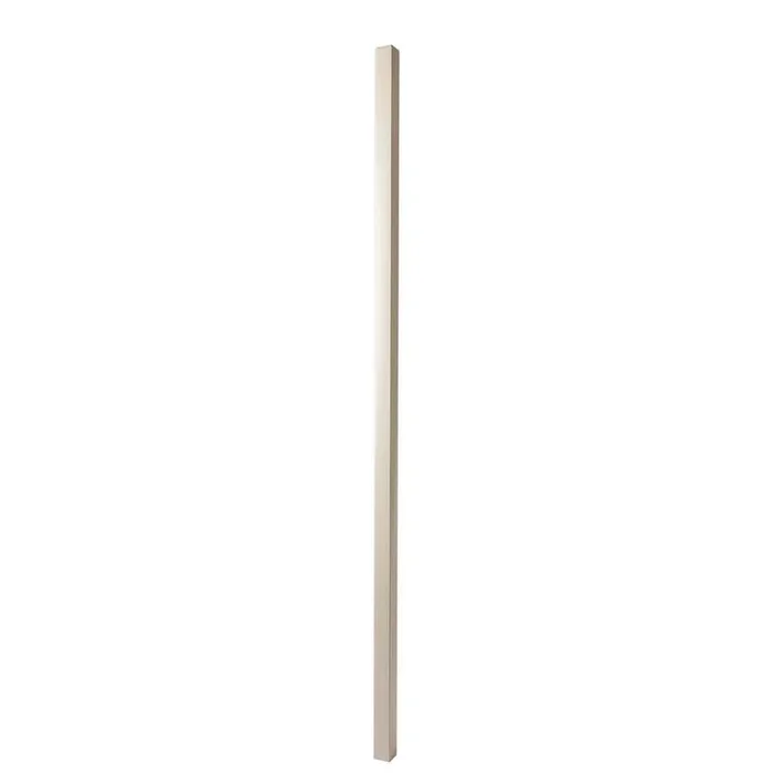 2 in. x 2 in. x 6.5 ft. Navajo White Metal Fence Post with Post Cap