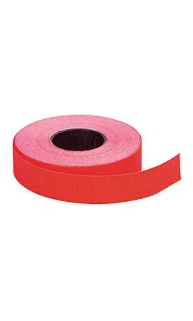 2-Line (3/4 x 5/8) Fluorescent Red Price Label 1000/Roll