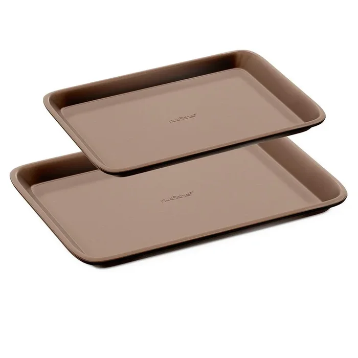 2-Piece Steel Large and Medium Nonstick Oven Baking Sheet Set