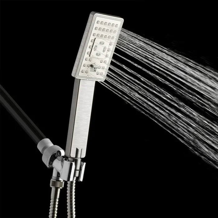 2-Spray 5 in. Single Wall Mount Handheld Shower Head in Brushed Nickel