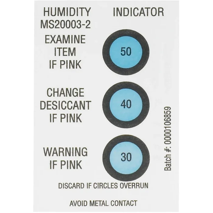 2 x 3″ 30-40-50% Humidity Indicators 125/Case