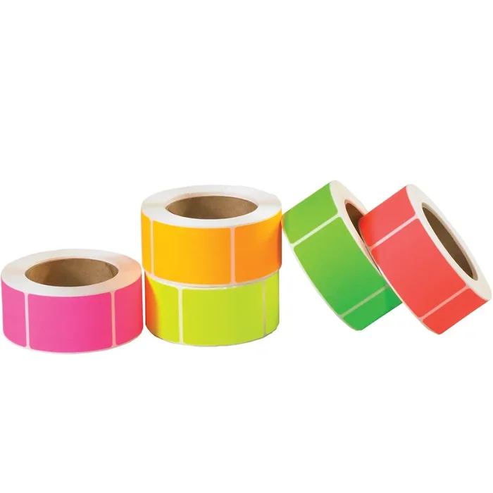 2 x 4″ Fluorescent Packs Inventory Rectangle Labels 5000/Case
