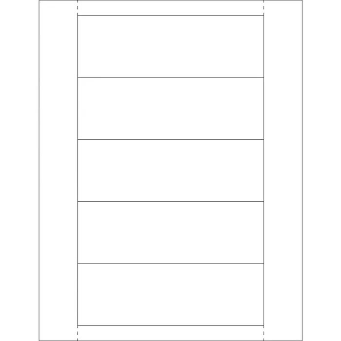 2 x 6 Plastic Label Holder Insert Cards 250/Case