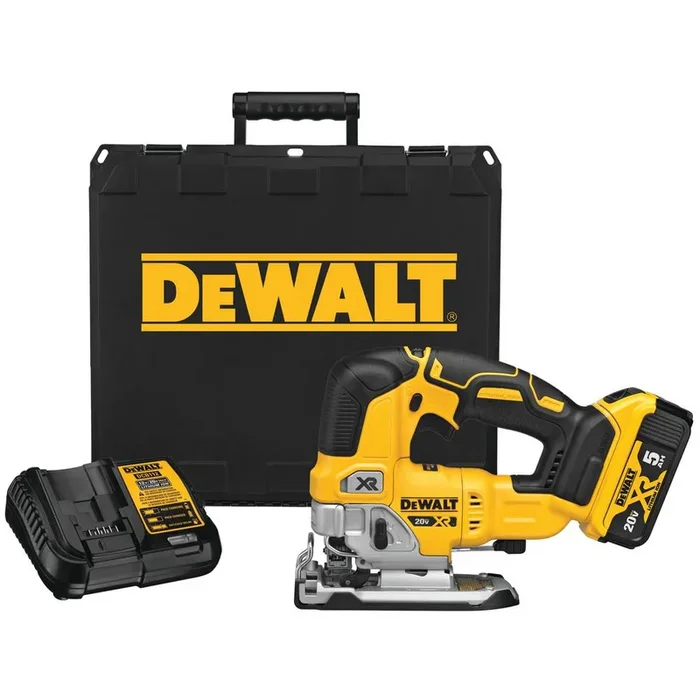 20-Volt MAX Lithium-Ion Brushless Cordless Jigsaw Kit with 5 Ah Battery Charger and Kit Box