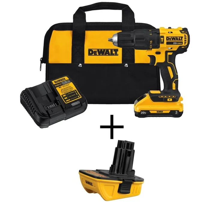 20-Volt Max Lithium-Ion Cordless Brushless 1/2 in. Compact Hammer Drill with Bonus 20-Volt Adapter for 18-Volt Tools