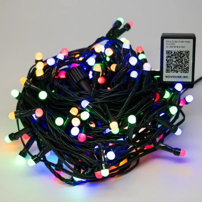 200 Light 8 mm Mini Globe Multi Color LED Lights with Wireless Smart Control